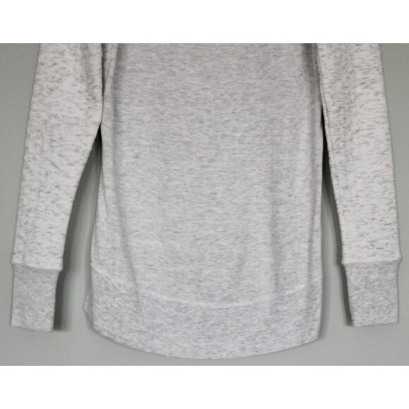 ATHLETA Quilted R&R Sweatshirt Light Gray Zipper Detail Pullover, Size XXS - Picture 8 of 10